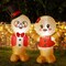 Christmas Inflatable Decoration, 5FT Set of 2 Blowup Welcome Gingerbread Man Couple, Adorable Xmas Inflatable Ginger Bread Man for Winter Holiday Garden Yard Lawn Outdoor Indoor Decor